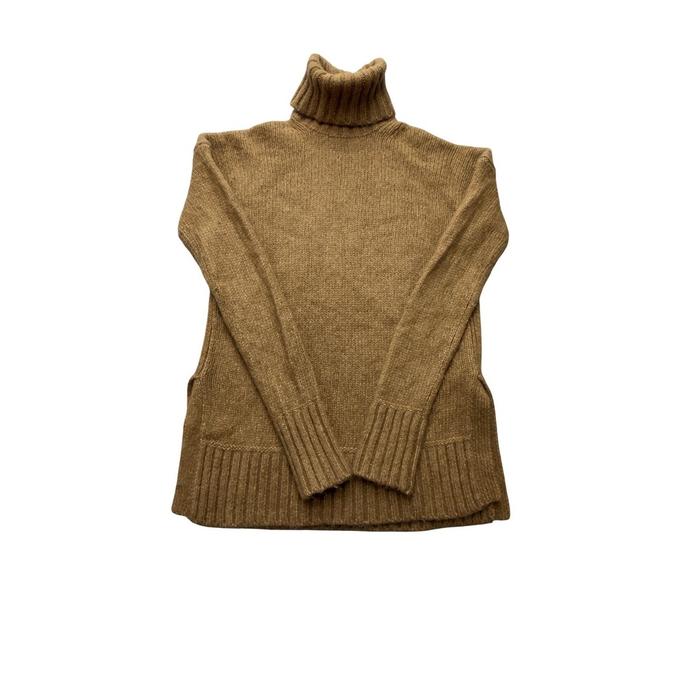 Everlane Sweater Womens XS Brown Wool Cotton Alpaca Turtleneck Knit Pullover